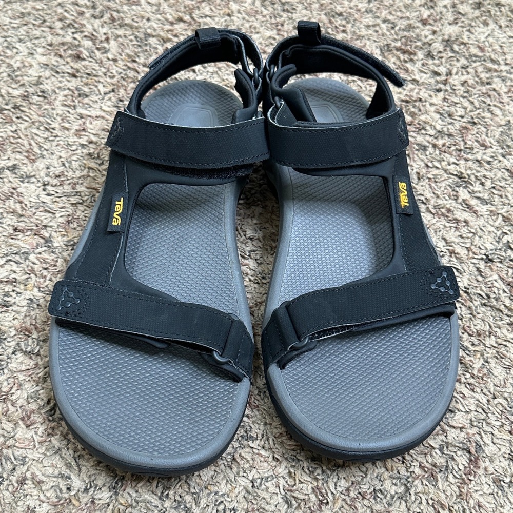 Teva Terra Fi 5‎ Universal Mens Black Grey Sport Hiking Sandals 1110392 Size 9